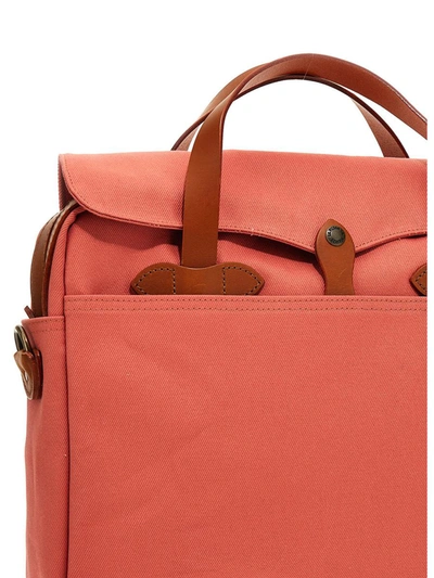 Shop Filson Tracolla 'rugged Twill Original Briefcase' In Red