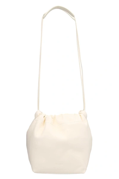 Shop Jil Sander 'dumpling' Bucket Bag In White