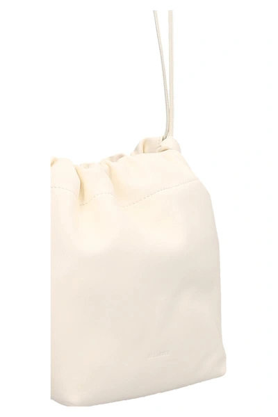Shop Jil Sander 'dumpling' Bucket Bag In White