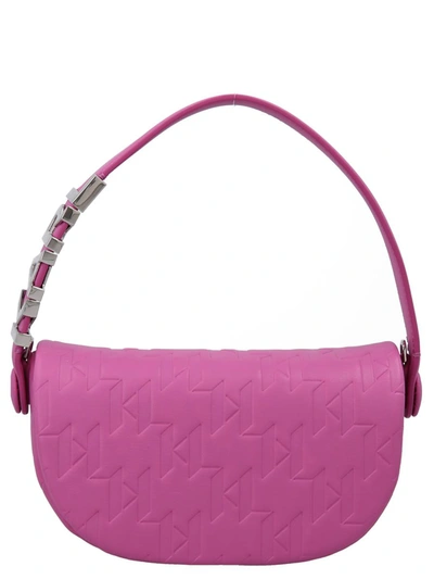 Shop Karl Lagerfeld 'k/swing Sm Baguette' Handbag In Purple