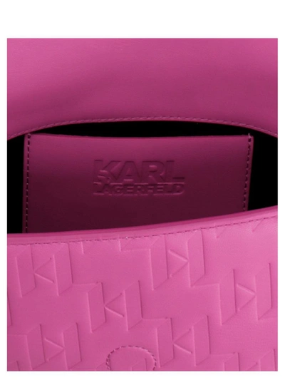 Shop Karl Lagerfeld 'k/swing Sm Baguette' Handbag In Purple