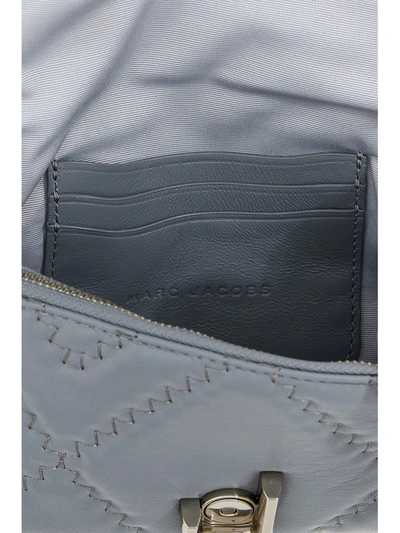 Shop Marc Jacobs Logo Shoulder Bag In Gray