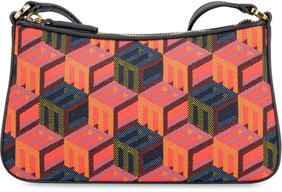 Shop Mcm Jacquard Motif Shoulder Bag In Multicolor