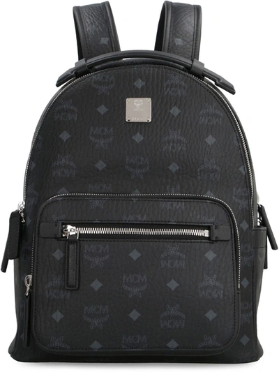 Shop Mcm Stark Canvas Backpack In Black