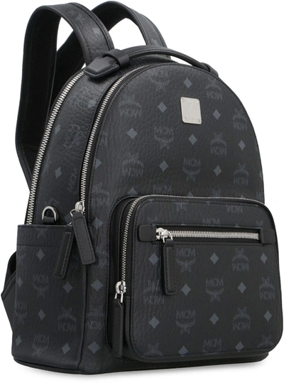 Shop Mcm Stark Canvas Backpack In Black