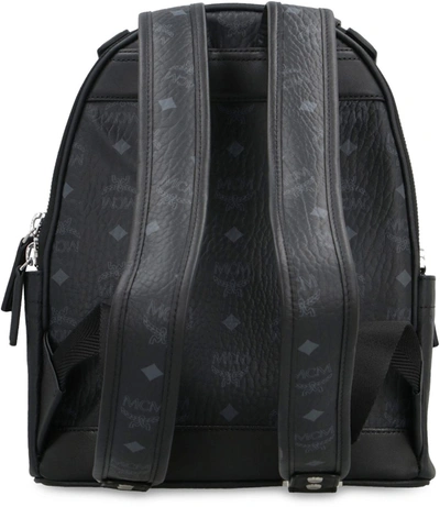 Shop Mcm Stark Canvas Backpack In Black