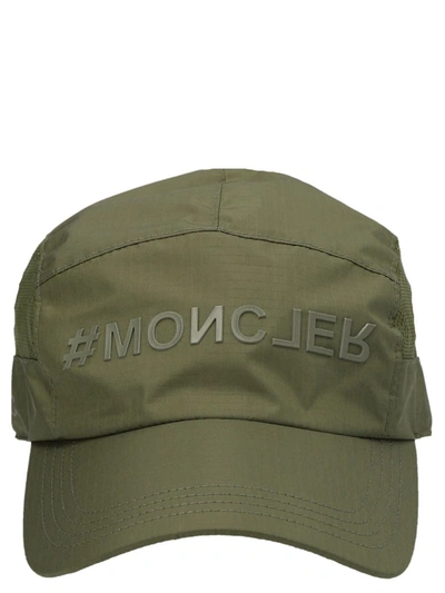 Shop Moncler Grenoble Nylon Cap In Green