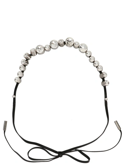 Shop Alessandra Rich Crystal Hair Band In Black