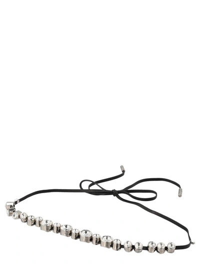 Shop Alessandra Rich Crystal Hair Band In Black