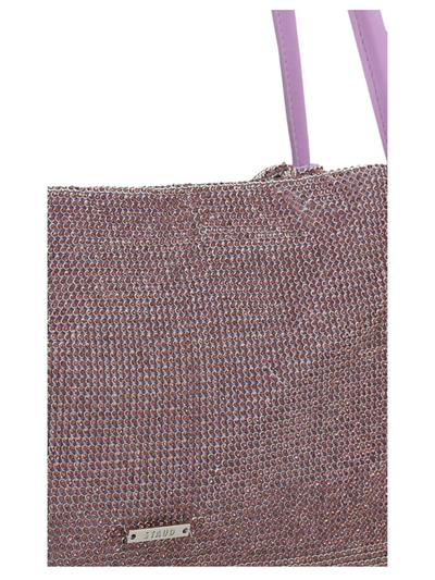 Shop Staud 'penny Crystal' Shoulder Bag In Purple
