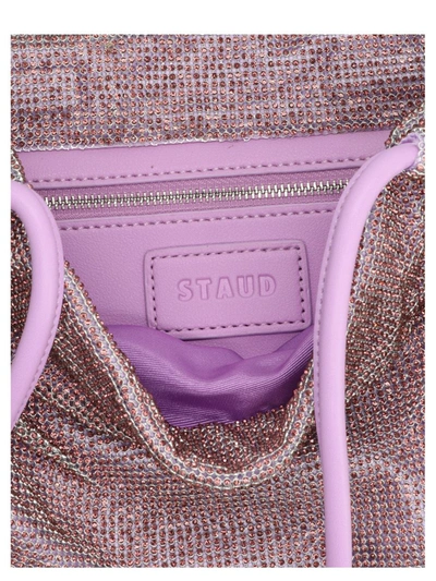 Shop Staud 'penny Crystal' Shoulder Bag In Purple