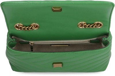 Shop Tory Burch Kira Leather Shoulder Bag In Green