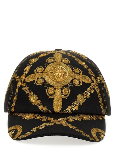 Shop Versace 'maschera Baroque' Cap In Multicolor
