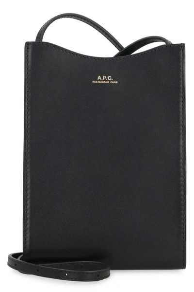Shop Apc A.p.c. Jamie Leather Crossbody Bag In Black
