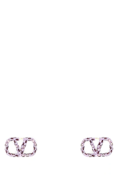 Shop Valentino Garavani Earrings In Purple