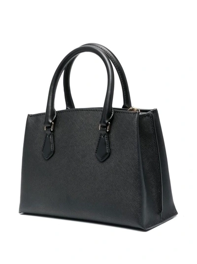 Shop Michael Michael Kors Black Ruby Tote Bag With Lock Detailing  In Leather Woman