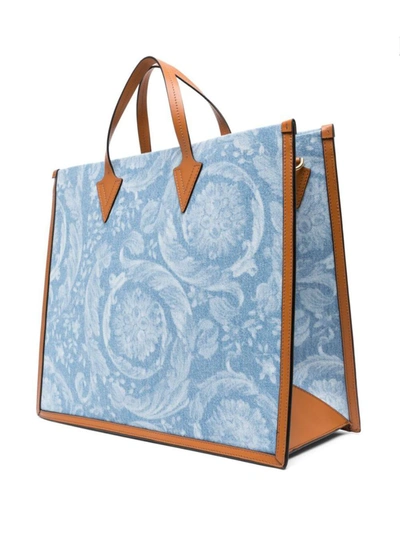 Versace All-Over Logo-Print Tote Bag