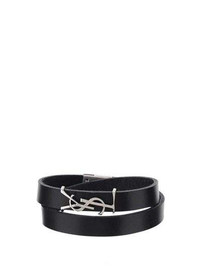 Saint Laurent Paris Bracelets In Nero