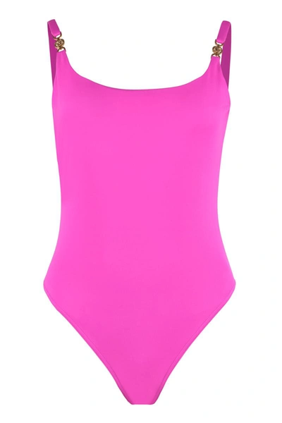 Shop Versace Medusa Biggie One-piece Swimsuit In Fuchsia