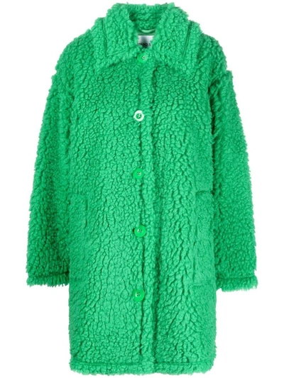 Shop Stand Studio Gwen Faux Fur Cloudy Coat In Green