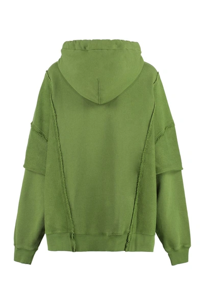 Shop Khrisjoy Cotton Hoodie In Green