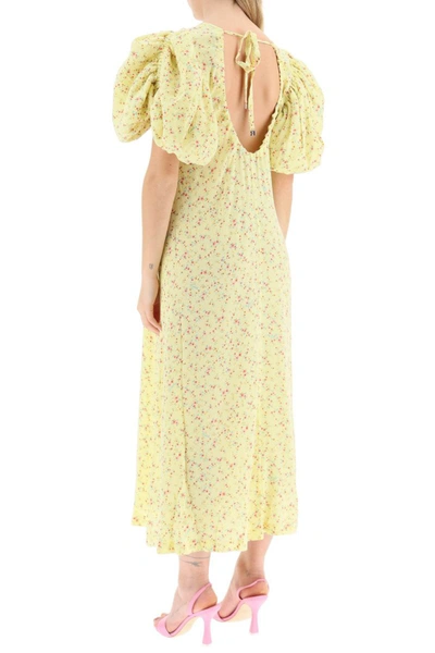Shop Rotate Birger Christensen Rotate 'duddy' Jacquard Dress In Yellow