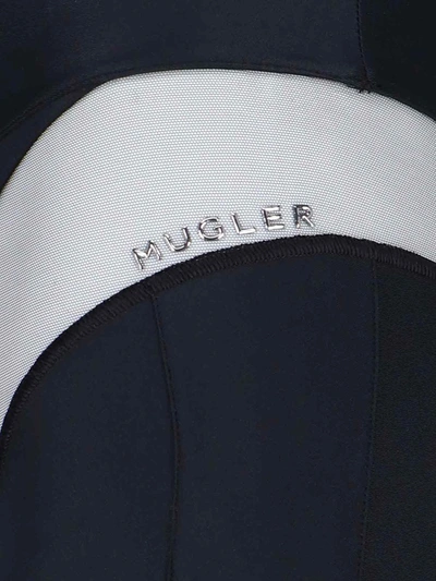 Shop Mugler Trousers In Black
