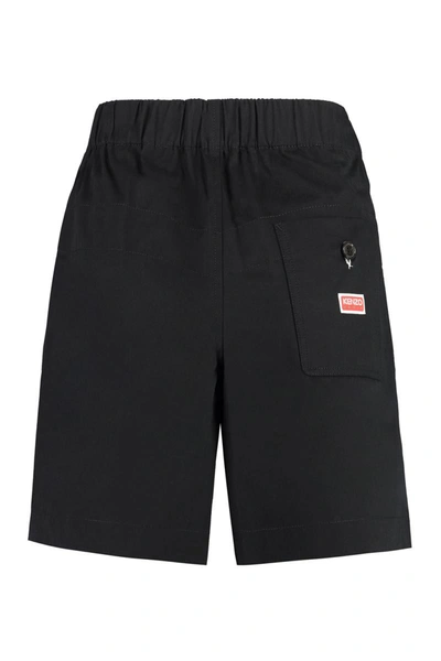Shop Kenzo Cotton Shorts In Black