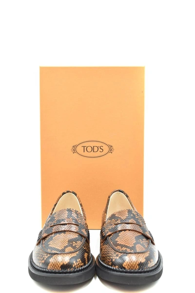 Shop Tod's Moccasins In Multicolor