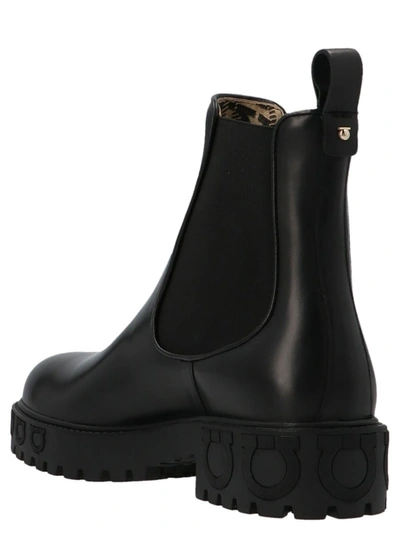 Shop Ferragamo 'varsi' Ankle Boots In Black