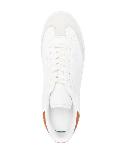 Shop Isabel Marant Bryce Leather Sneakers In Beige