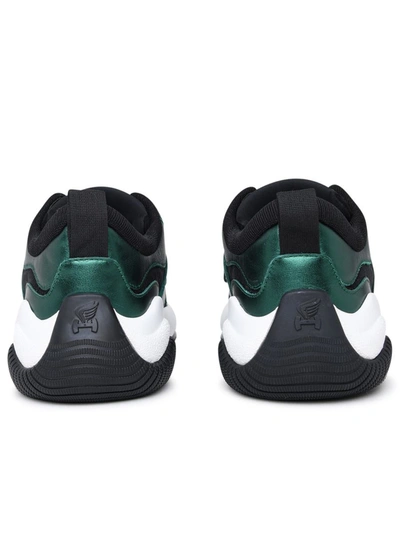 Shop Hogan H597 Leather Sneakers In Green