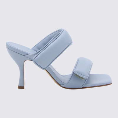 Shop Gia X Pernille Teisbaek Gia Couture X Pernille Teisbaek Ice Blue Leather Perni 03 Sandals