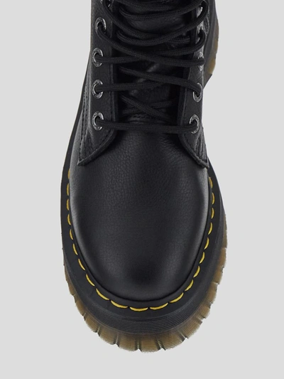 Shop Dr. Martens' Dr Martens Boots In <p>dr Martens Platform Boot In Black Grained Leather With Side Zip Closure