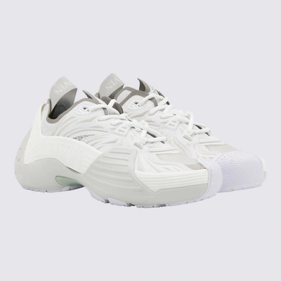 Shop Lanvin White Nylon X-flash Sneakers