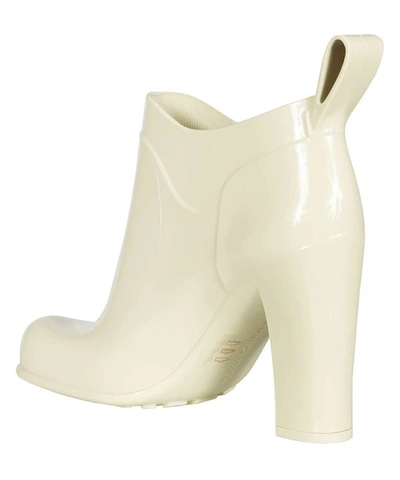 Shop Bottega Veneta Shine Rubber Boots In Ivory