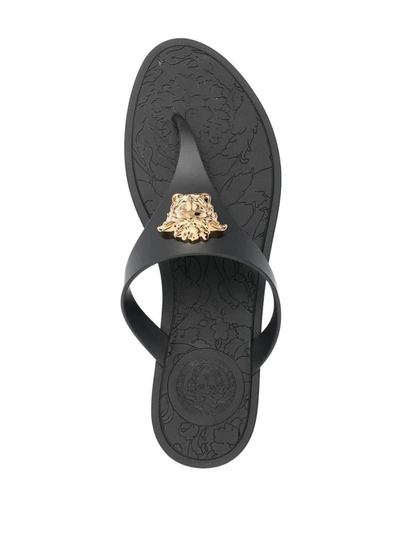 Shop Versace Sandals In Nero