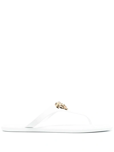 Shop Versace Sandals In Bianco