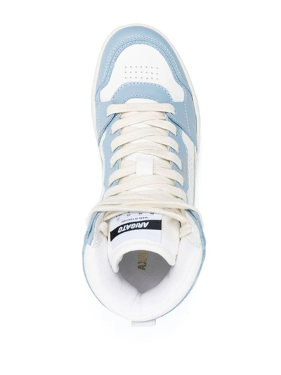Shop Axel Arigato Dice Hi Leather Sneakers In White