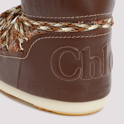 Shop Chloé X Moon Boot Winter Boots Shoes In Nude &amp; Neutrals