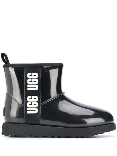 Shop Ugg Classic Clear Mini Ankle Boots In Black