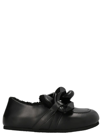 Shop Jw Anderson J.w. Anderson 'chain' Loafers In Black