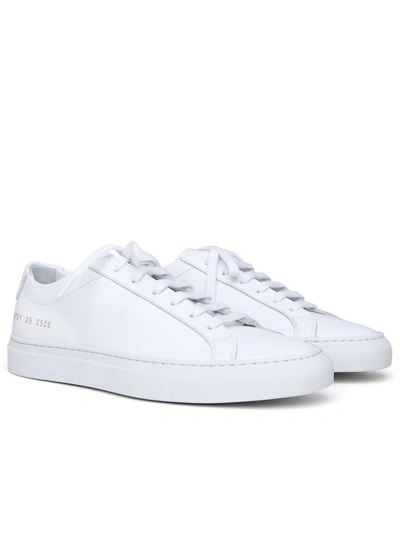 Shop Common Projects White Leather Achilles Sneakers