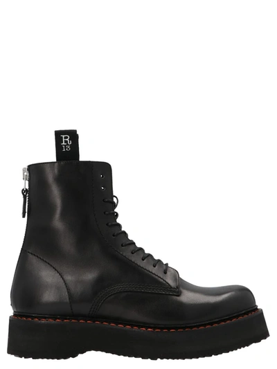 Shop R13 'stack' Combat Boots In Black