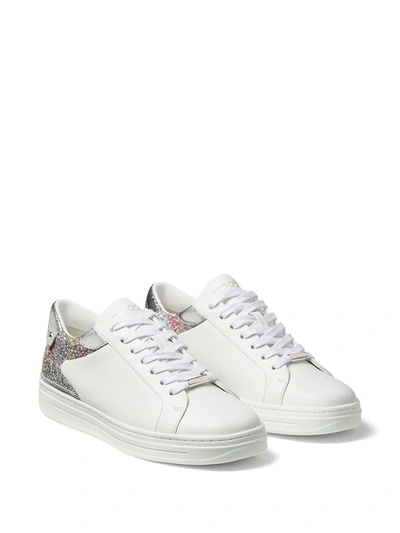 Shop Jimmy Choo Roma / F Leather Sneakers In White