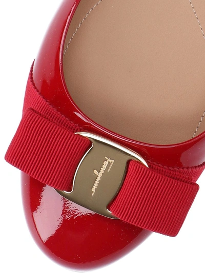 Shop Ferragamo Flat Shoes In Red
