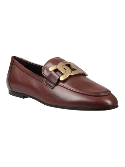 Shop Tod's Moccasins Buckle Shoes In Brown