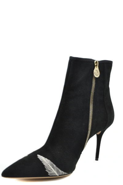 Shop Charlotte Olympia Booties In Black
