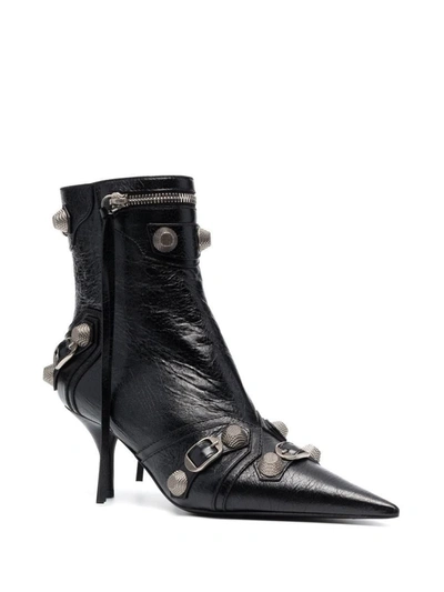 Shop Balenciaga Le Cagole Heel Boots In Black