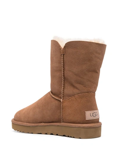 Shop Ugg Bailey Button Ii Ankle Boots In Beige